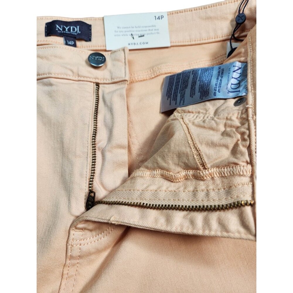 Nydj Chloe Womens Size 6 P Petite Capri Crop Jeans  Melon Side Slits Stretch 26 - Picture 3 of 11
